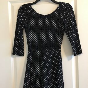 Black & White Polka Dot Bow Dress
